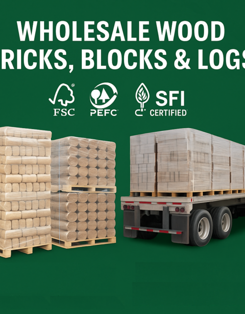 Wholesale Wood Bricks, Blocks & Logs